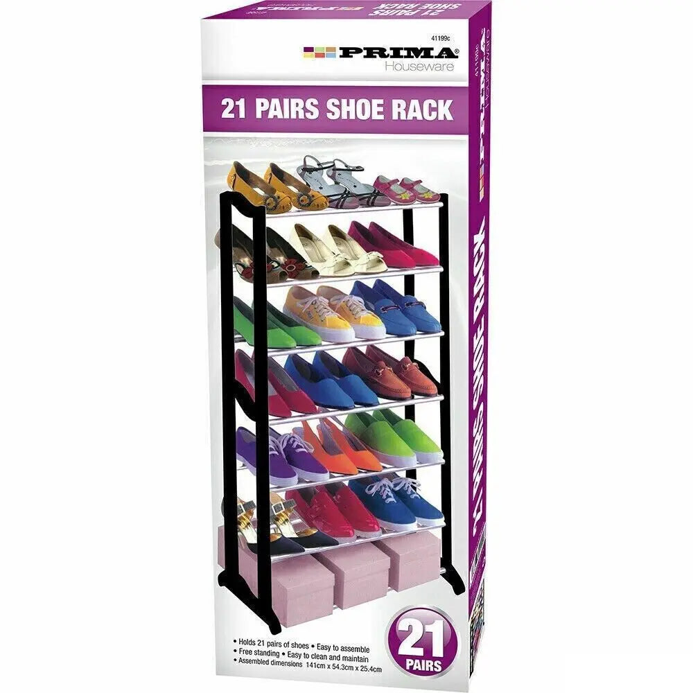 7 Tier Stackable Organiser Shoe Rack Cabinet Storage Standing Shelves 21 pairs Deal For Any Occasion