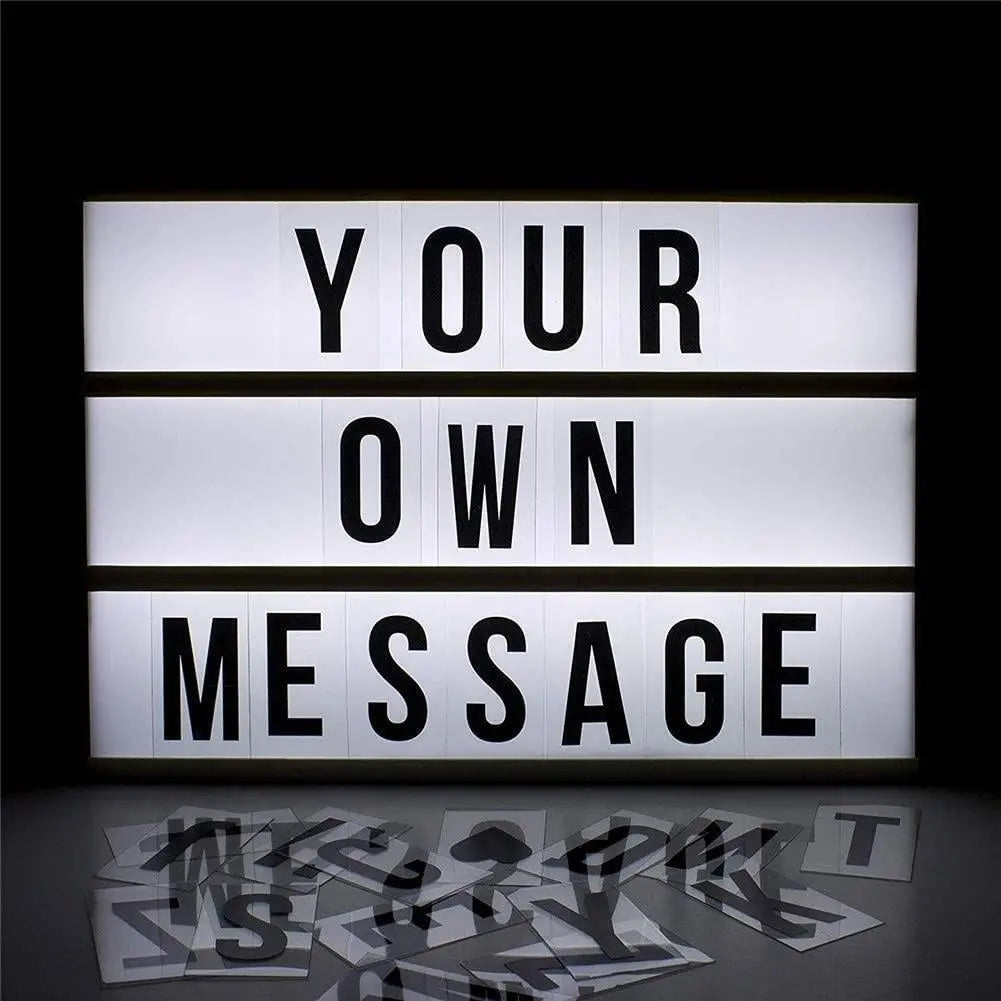 Light Up Letter & Symbol Box Cinematic Led Sign Wedding Party Plaque 60pc Deal For Any Occasion