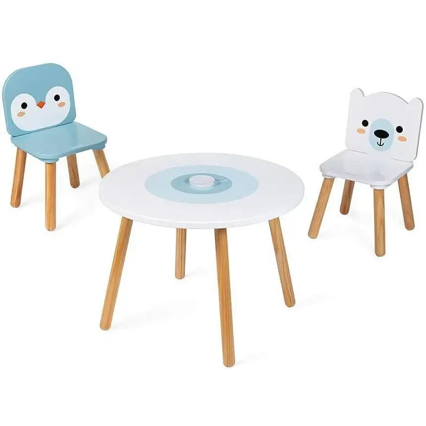 Janod Table & 2 Chairs Children's Kids Nursery Playroom Furniture Toy Deal For Any Occasion