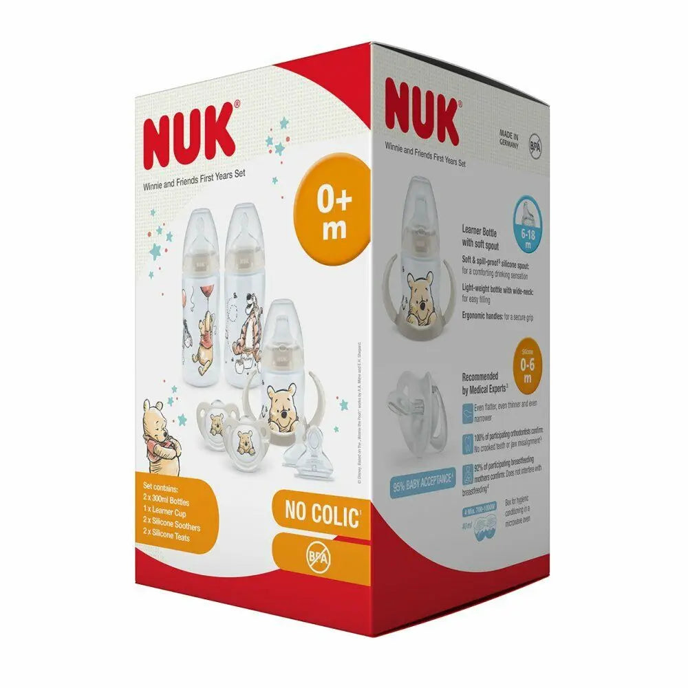 NUK Disney Baby Boy Girl Winnie The Pooh Set Learner Cup Teat & Soothers Deal For Any Occasion