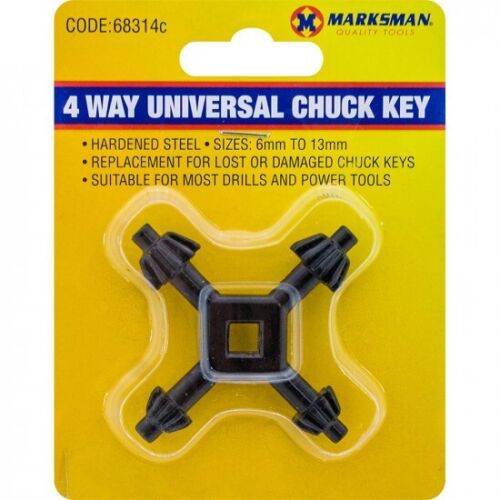 4 Way Chuck Key Sds Electric Drill Universal Fit Tool 1/4" 3/8" 1/2" 5/8" Tools