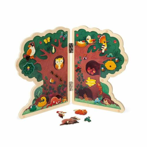 Janod My Magnetic Tree Wooden Early Learning Educational Toy 30 Magnets Included Ages 3 and Up J05461