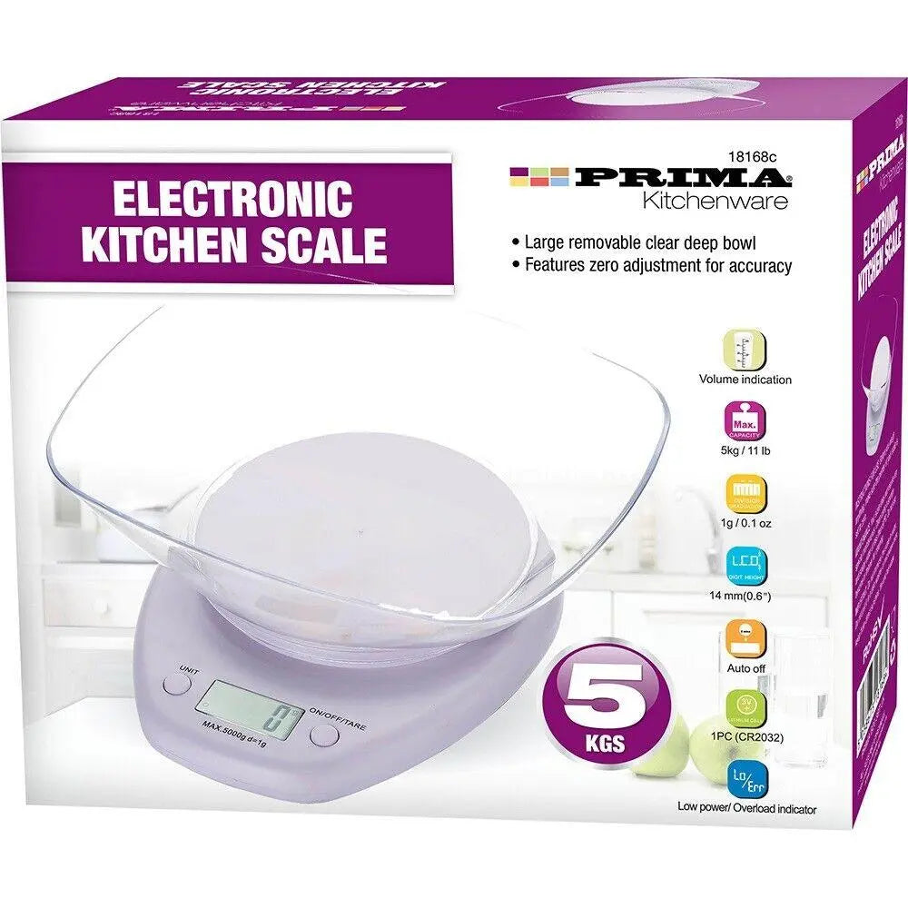 5KG Digital Kitchen Scale Cooking Weighing Weight Large Bowl Deal For Any Occasion