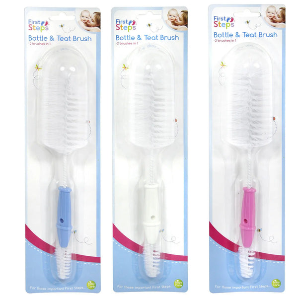 Baby Milk Bottle Teat Brush Vent Easy Clean Cleaning Cleaner Random Colour first steps