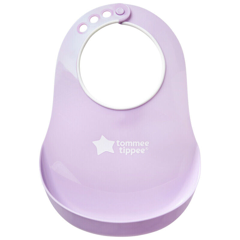 Tommee Tippee Baby Feeding Bib Comfi Neck Catch All Bibs Plastic Pelican