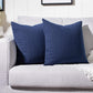 Super Soft Decorative Embossed Square Cushion Cases 24x24 in Navy Pack of 2