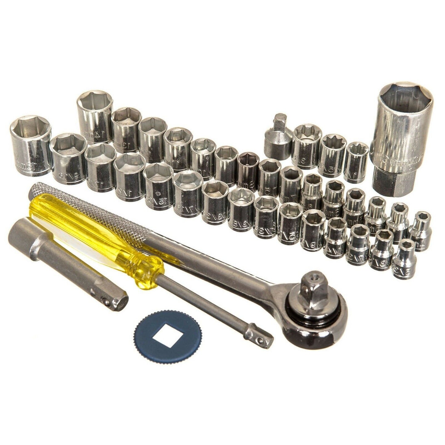 Wrench Socket Set Driver Metric Imperial Spark Essential Box 1/4'' 3/8 Inch 40pc