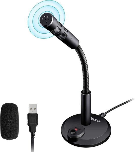 Omnidirectional USB Computer Microphone USB Condenser Mic for Conferencing