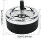 Bull Brand Spinning Ashtray Ash Cigarette Round Push Down Metal 9cm Black