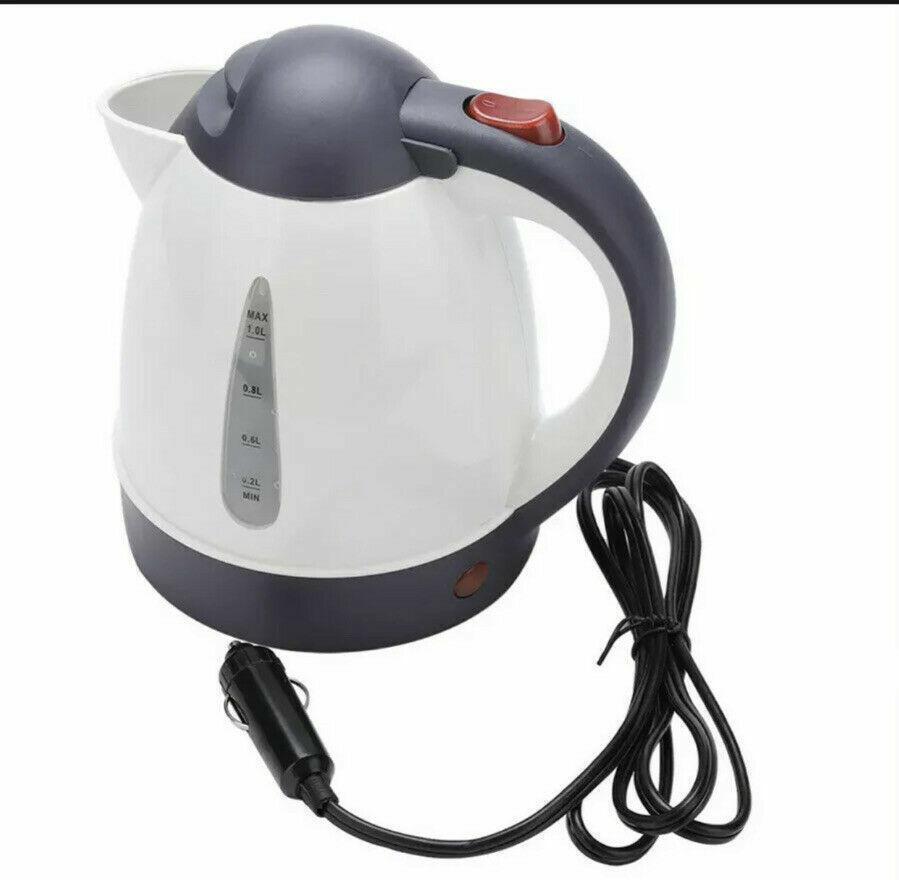 24V Electric Car Kettle Travel Camping Caravan Boiling Water Socket Tea Coffee