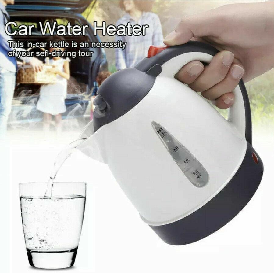 24V Electric Car Kettle Travel Camping Caravan Boiling Water Socket Tea Coffee