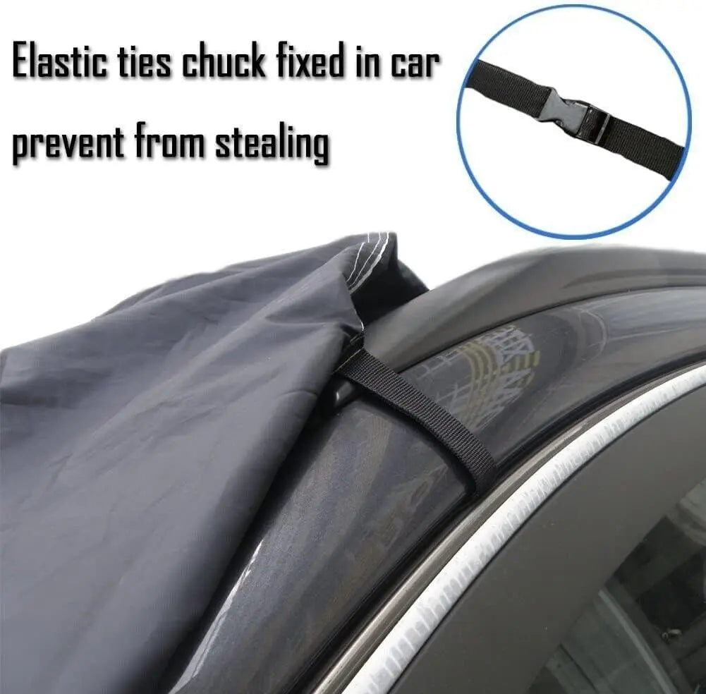 Car Cover Magnetic Snow Sun Protector Waterproof Windscreen Two Mirror Covers Unbranded
