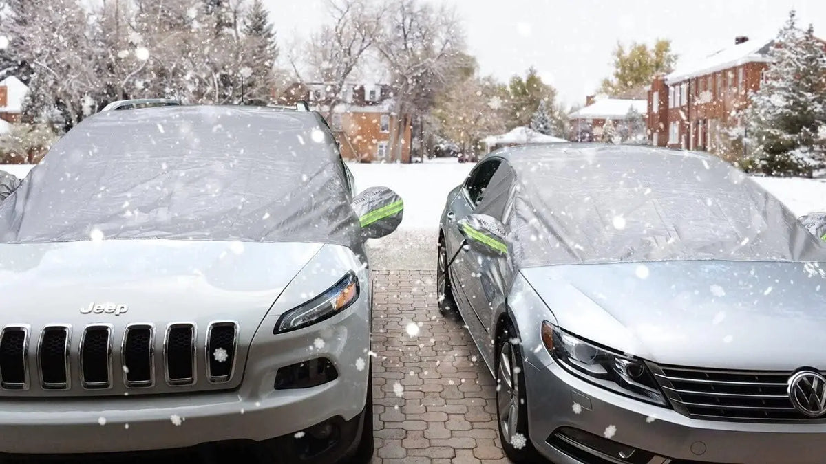 Car Cover Magnetic Snow Sun Protector Waterproof Windscreen Two Mirror Covers Unbranded