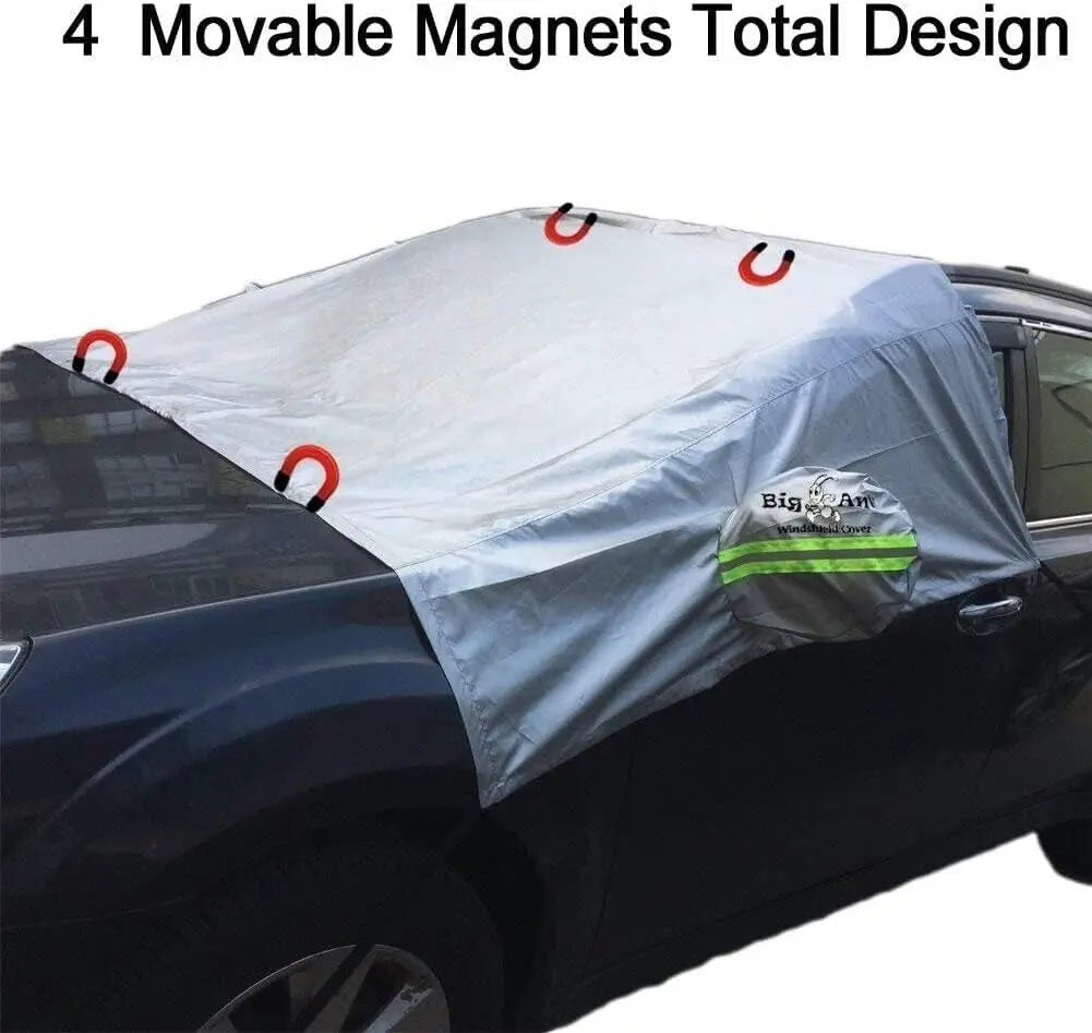 Car Cover Magnetic Snow Sun Protector Waterproof Windscreen Two Mirror Covers Unbranded