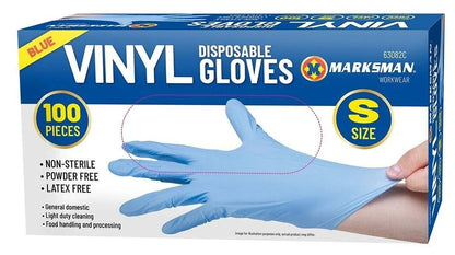 Blue Disposable Gloves Powder Latex Vinyl Free Medical Work Tattoo 100 Pieces