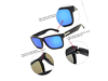 Vintage Polarised Sunglasses for Women Men Retro Oversized Square Sun Glasses