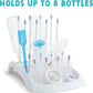 Munchkin Baby Bottle Holder, Folding Deluxe Baby Bottle Drying Rack, Baby Bottle & Water Bottle Drying Rack, Bottle Holder & Baby Bottle Rack, Baby Bottle Stand for Washing Up, Dishwasher Safe