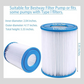 Swimming Pool Filter Cartridge Size 2 Inflatable Pool Filter 530/800 gal/hr 2pcs