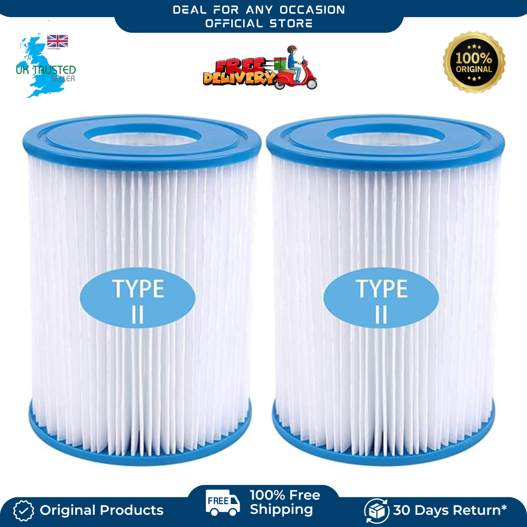 Swimming Pool Filter Cartridge Size 2 Inflatable Pool Filter 530/800 gal/hr 2pcs