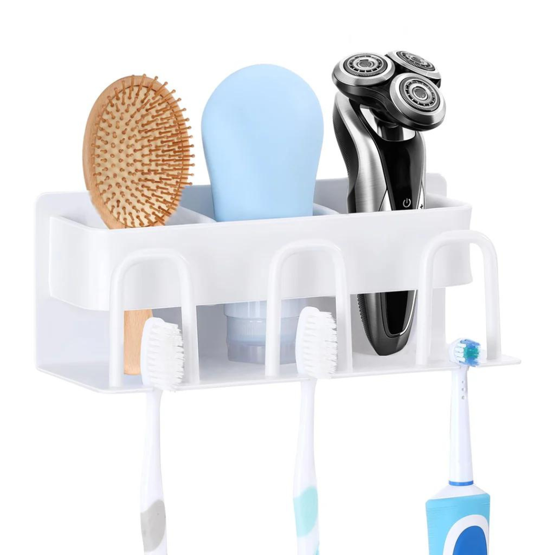 Wall Mounted Toothbrush Holder for Toothbrush Toothpaste Razor Organizer Box Unbranded