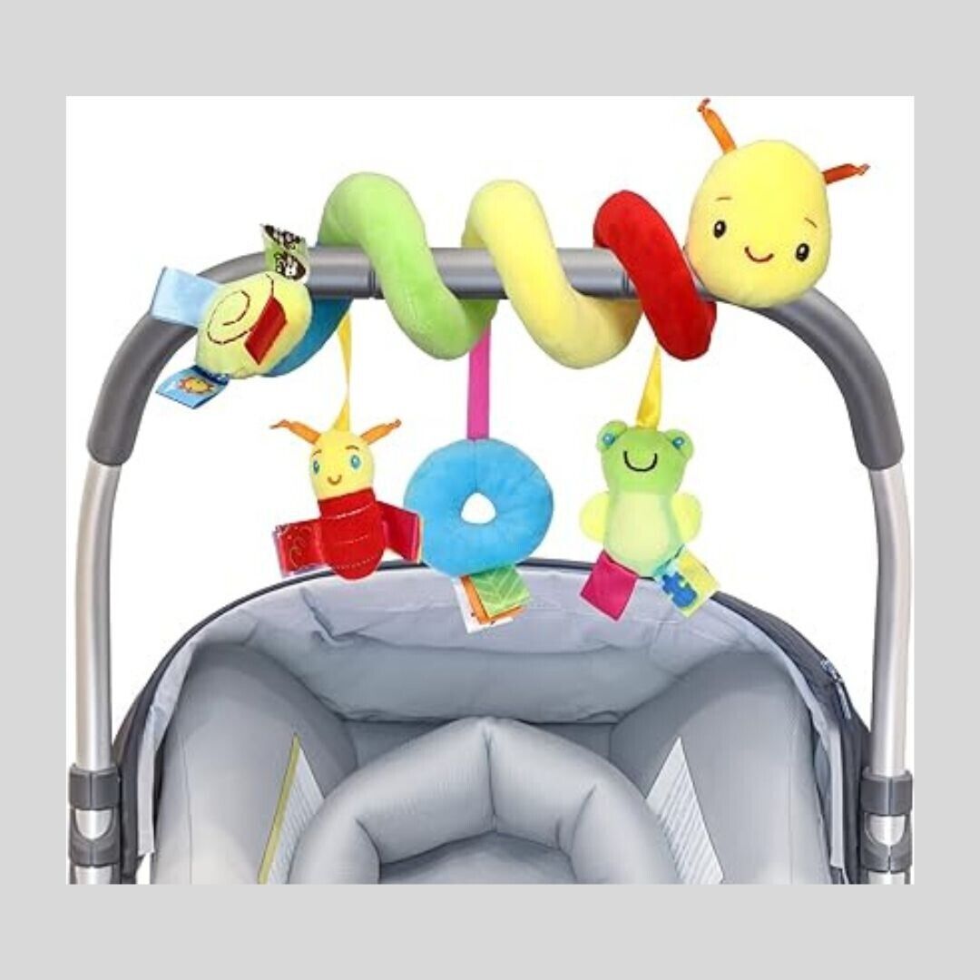 Stroller Crib Cot Toy Kid Baby Hanging Rattles Spiral Stroller Toy for children