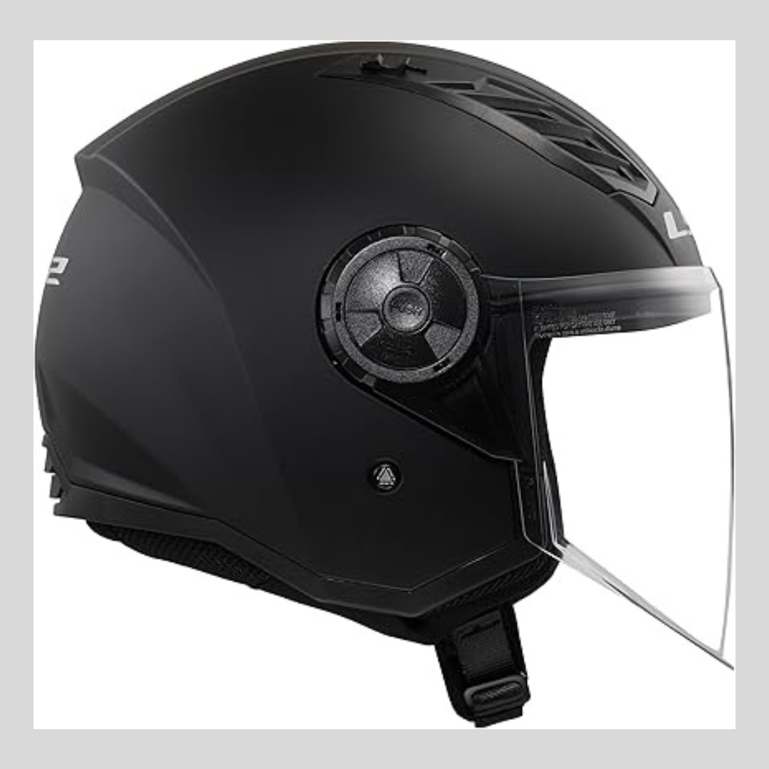 Motorcycle Open Faced Helmet Airflow II ECE 22.06 Matt Black