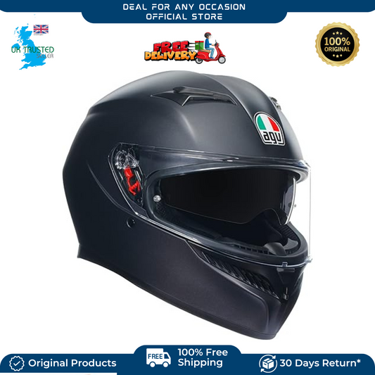 Helmet K3 E2206 MPLK Full-Face ECE Helmet with Sweat Absorption Spoiler in Black