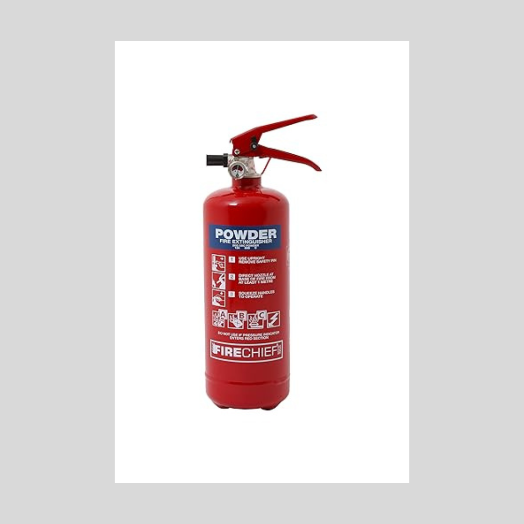 Dry Powder 2Kg Fire Extinguisher With Steel Wall Bracket HOME CAR VAN TAXI BUS