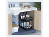 2-Tier Under Sink Storage Kitchen Bath Rack Cosmetic Holder Bathroom Countertop