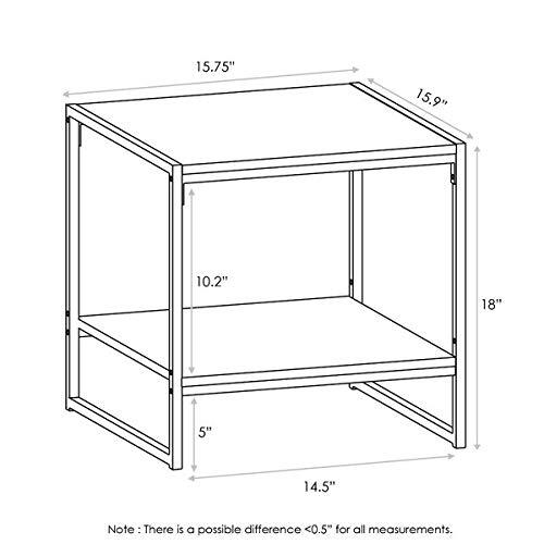 Modern Side Table End Table Storage Shelf Living Room Bedroom Bedside Unit