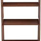 Classic 5-Tier Open Bookcase with Solid Rubber Wood Walnut 38.18 cm x 65.99 cm x 189.18 cm