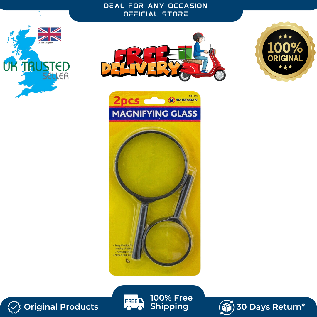 Magnifying Glass 2pcs Set Small and Large 9cm & 6cm diameter set