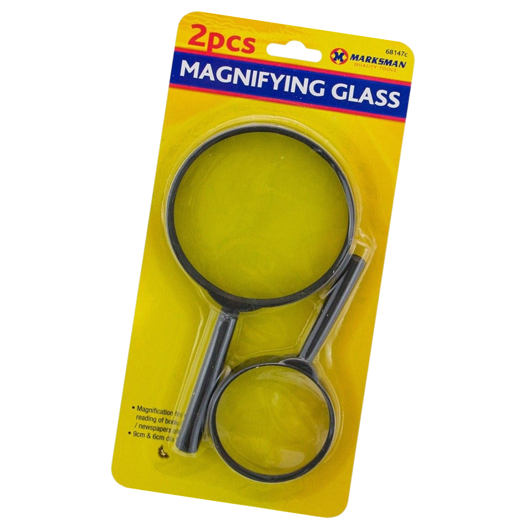 Magnifying Glass 2pcs Set Small and Large 9cm & 6cm diameter set