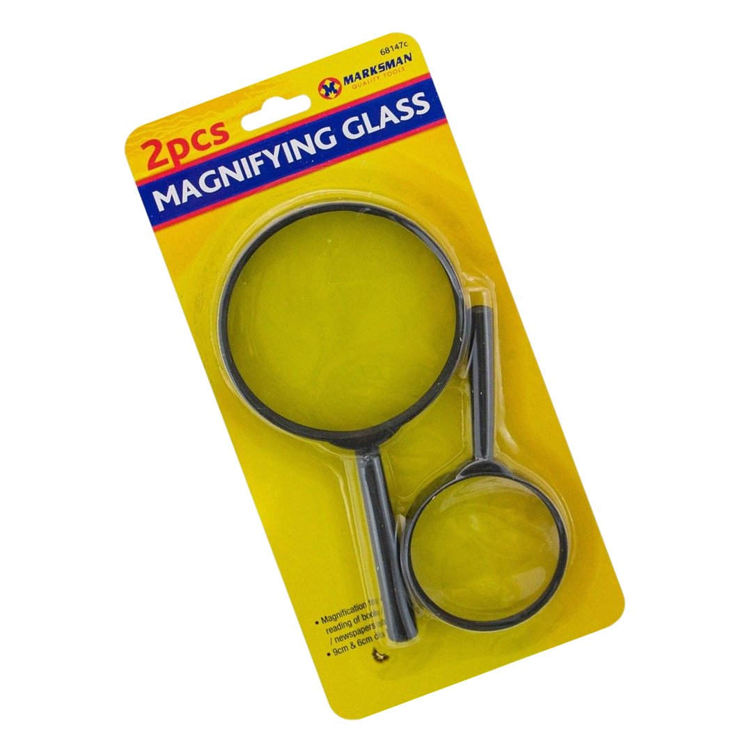 Magnifying Glass 2pcs Set Small and Large 9cm & 6cm diameter set