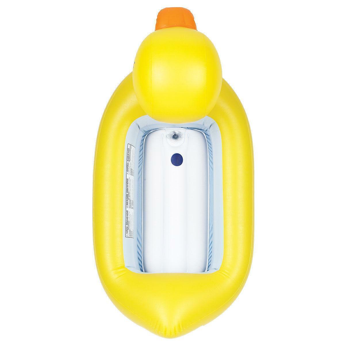 Munchkin White Hot Inflatable Baby Bath Duck Tub, suitable for alternative to larger paddling pools for small children, babies or toddlers. Ideal Baby Bath for traveling or for use at home.