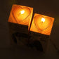 Heart Shaped Candlestick Holders Wooden Candle Holder Heart-Shaped Craft Candle