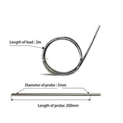 RS485 PT-100 Thermocouple Temperature Probe Platinum Resistor Sensor -200 to 400 Does not apply