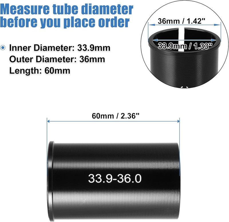 2 Pcs Bicycle Bike Seat Post Tube Adapter Seatpost Reducing Sleeve Adapter