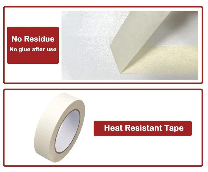 2 Rolls Masking Tape Painting 40Mm X 50M General Purpose Painters Adhesive Decor