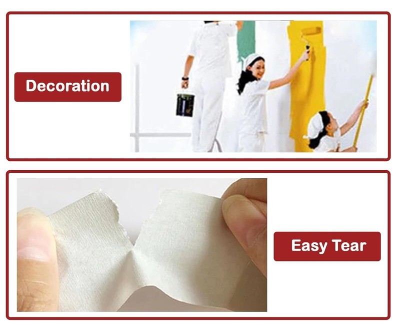 2 Rolls Masking Tape Painting 40Mm X 50M General Purpose Painters Adhesive Decor