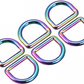 Metal D Ring 0.98'' / 25Mm Zinc Alloy Buckle for Hardware Craft DIY Colorful 6Pcs