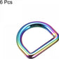 Metal D Ring 0.98'' / 25Mm Zinc Alloy Buckle for Hardware Craft DIY Colorful 6Pcs
