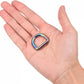 Metal D Ring 0.98'' / 25Mm Zinc Alloy Buckle for Hardware Craft DIY Colorful 6Pcs