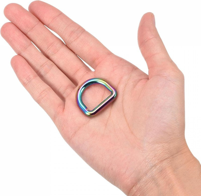 Metal D Ring 0.98'' / 25Mm Zinc Alloy Buckle for Hardware Craft DIY Colorful 6Pcs