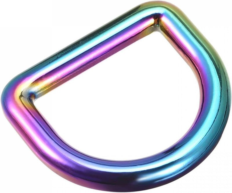 Metal D Ring 0.98'' / 25Mm Zinc Alloy Buckle for Hardware Craft DIY Colorful 6Pcs