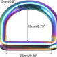 Metal D Ring 0.98'' / 25Mm Zinc Alloy Buckle for Hardware Craft DIY Colorful 6Pcs