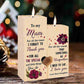 Wooden Candle Holders Mum Gift Anniversary Birthday Heart Shaped Candlestick