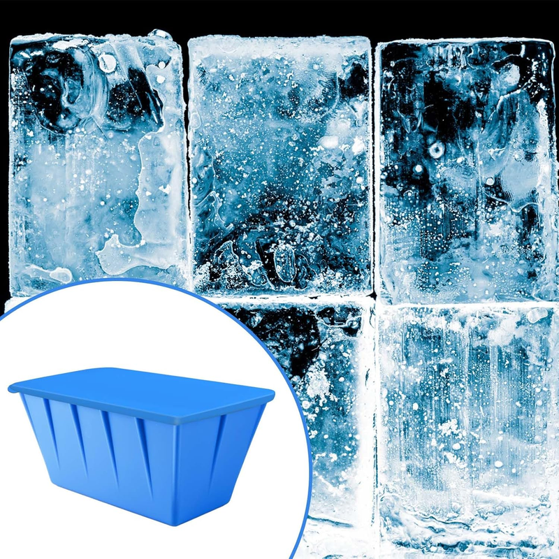 Extra Large Ice Block Dishwasher Safe Silicone Ice Bath Maker Chiller 7lbs 3.2KG