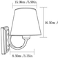 Wall Light Bedside Arm Lamp E14 Socket Fixture Shade Brass Plating 240V