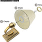 Wall Light Bedside Arm Lamp E14 Socket Fixture Shade Brass Plating 240V